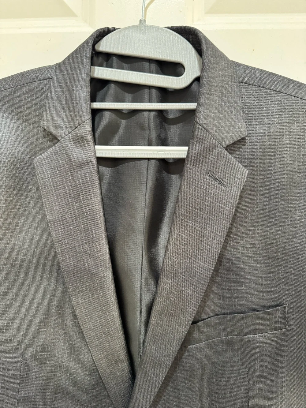 Kenneth Cole Men’s 2-Piece Suite Dark Gray Glenn check 46R 40W